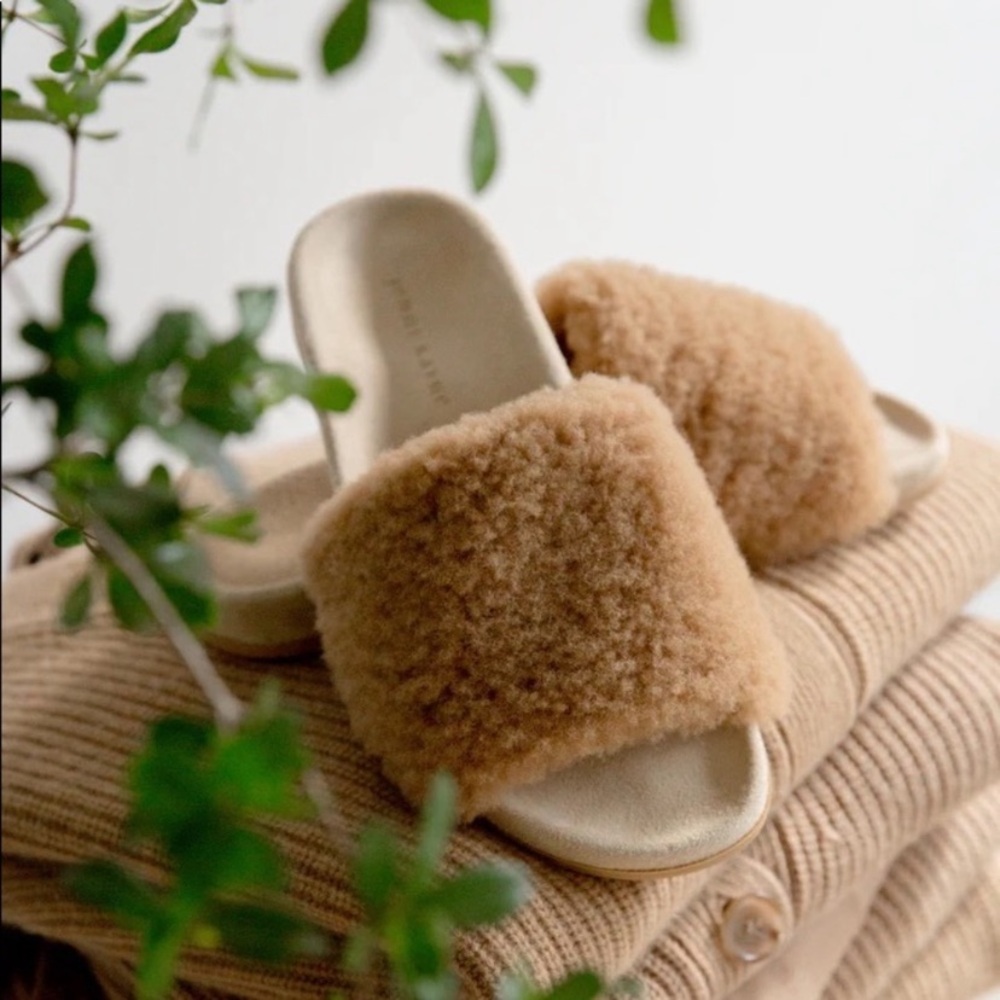 Jenni Kayne Shearling Slide Sandals - Size 38
